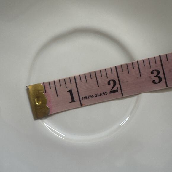 Crate & Barrel White Ceramic Teacup Espresso Saucers Set of 4 PORTUGAL - Picture 6 of 8